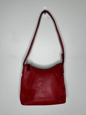 Fossil Women's Red Leather Shoulder Bag Handbag